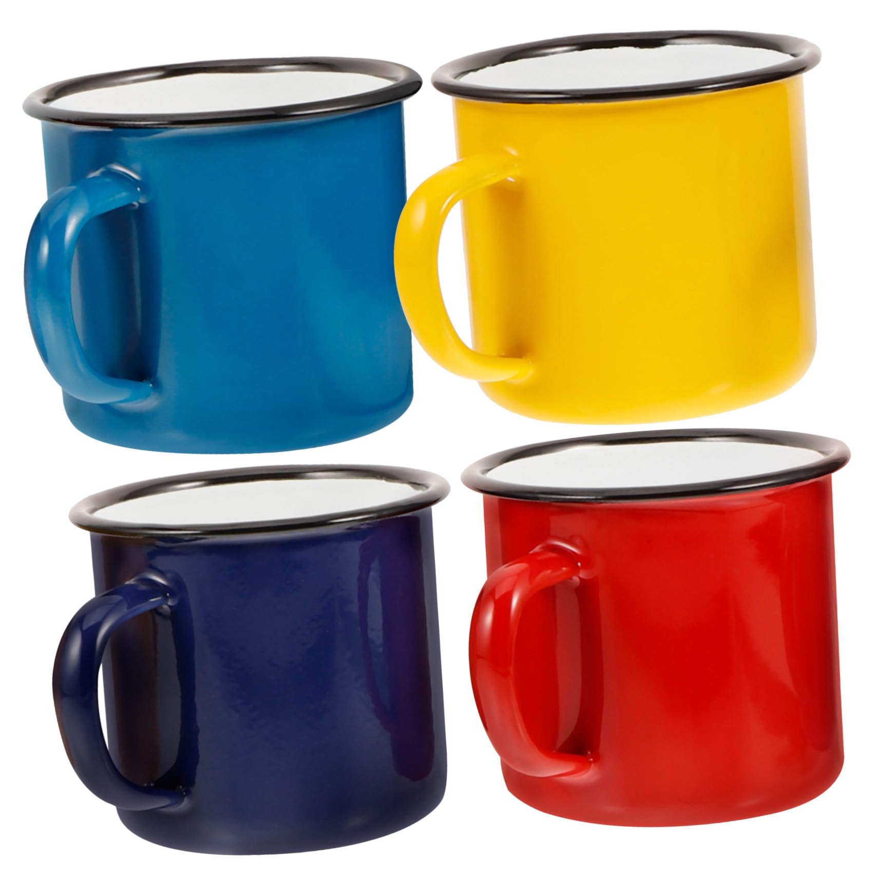 4stücke Retro-trinkbecher Emaille-kaffeebecher für Camping Haushalt und Büro Robust und Langlebig für Heiße und Kalte Getränke