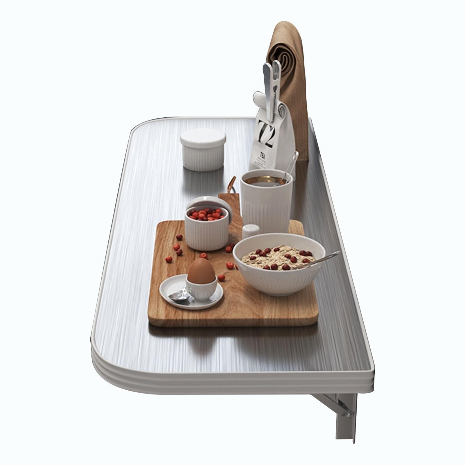 Table de bar pliable et abattant mural en acier inoxydable 100x60 cm pour cuisine