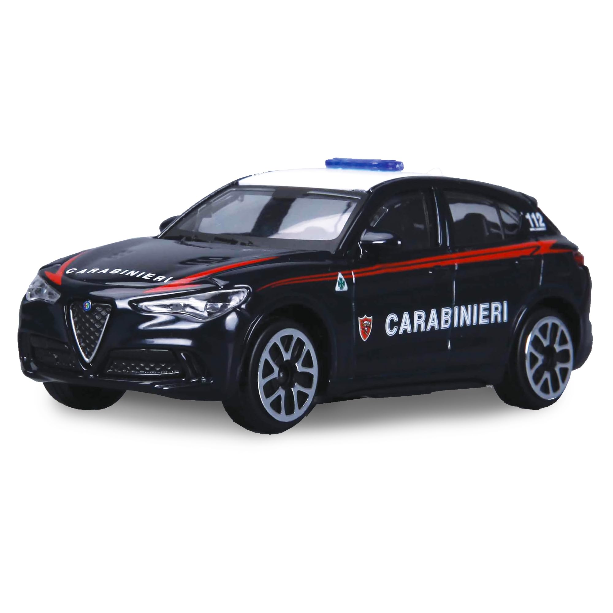 BBURAGO - Auto Carabinieri - Modellino Realistico Auto in Scala 1:43 (Scelta Casuale tra i Modelli Disponibili), Licenza Ufficiale Arma dei Carabinieri, Età consigliata 3+ Anni
