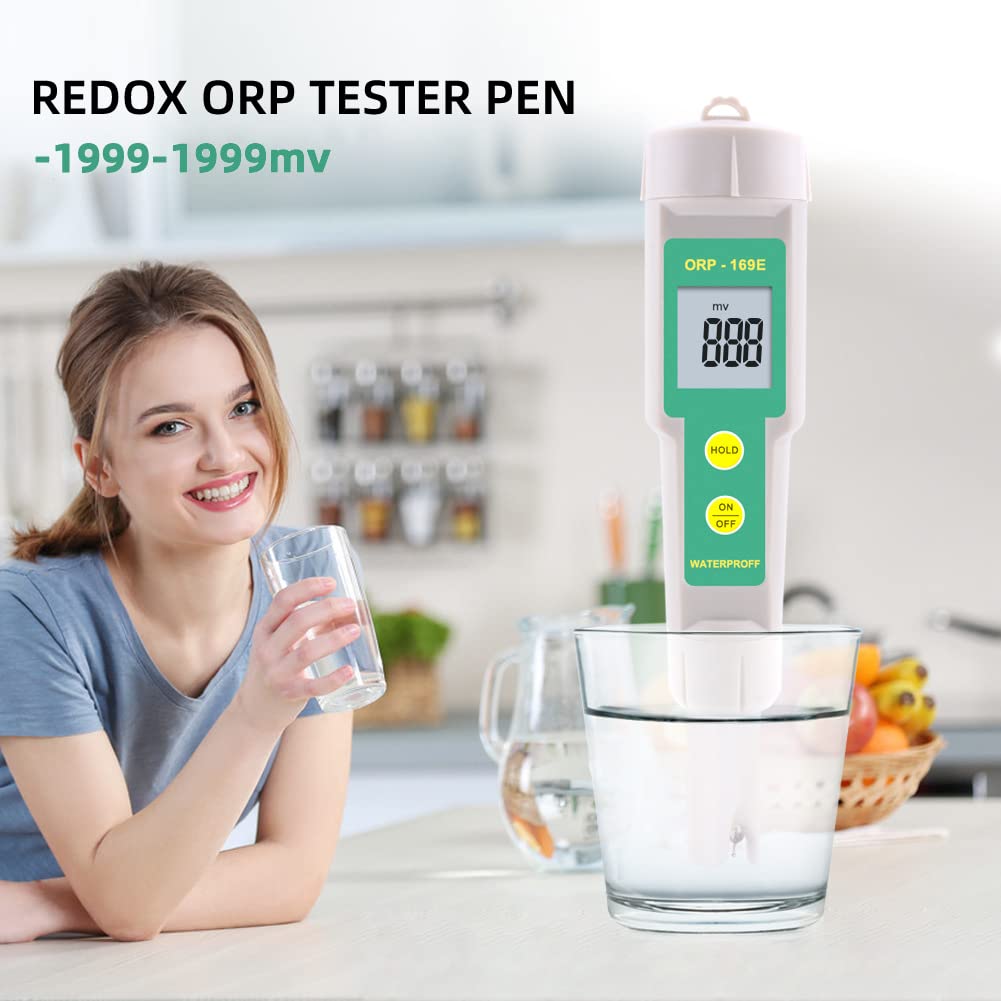 Tester ORP-169 ORP 1 mv, tester portatile di qualità dell'acqua Tester per acquario Tester per piscina LCD staccabile di alta precisione per fonti d'acqua, acquari, coltura