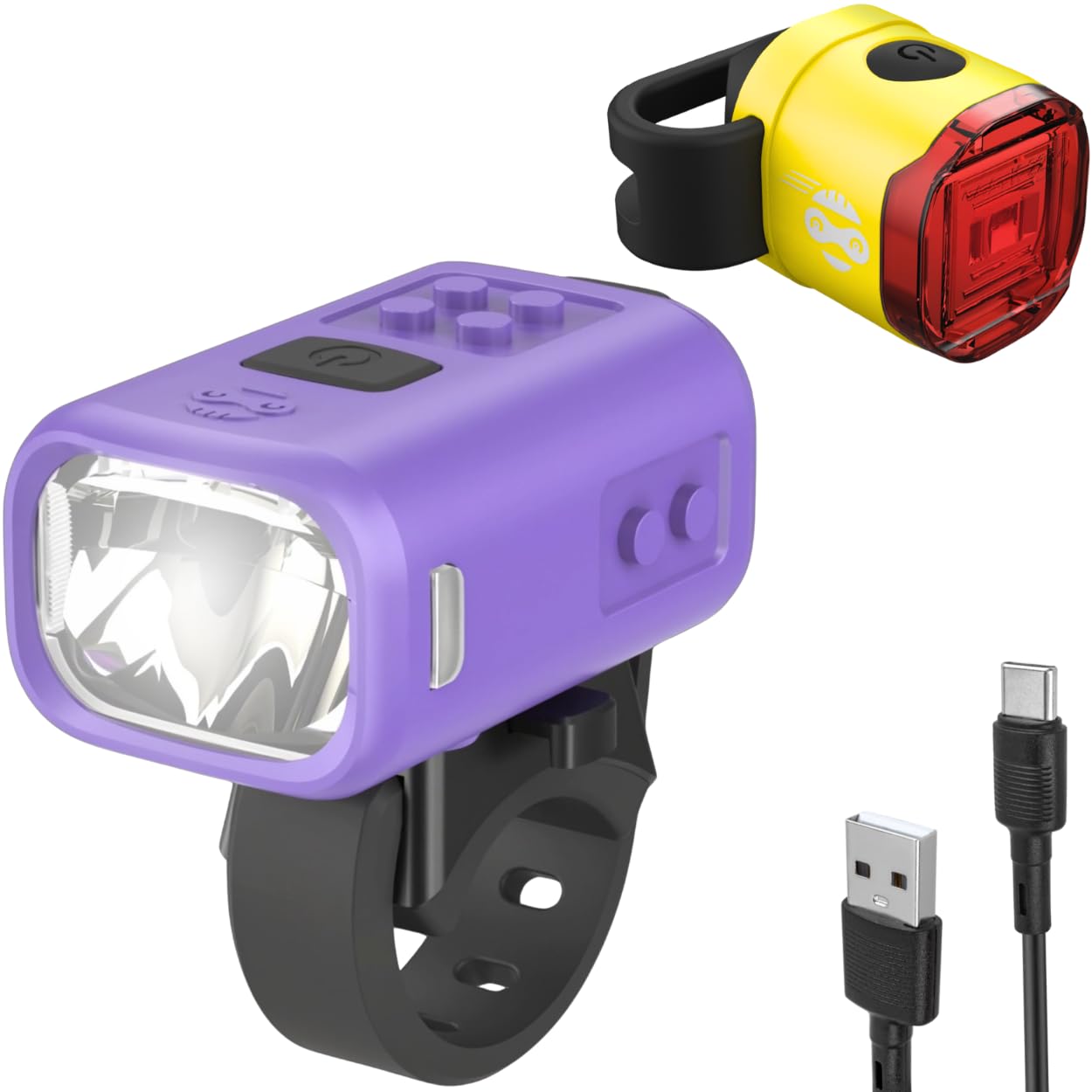 Speed Buddies Nano Duo Fahrradlicht-Set Kinderfahrrad, StVZO, USB-C