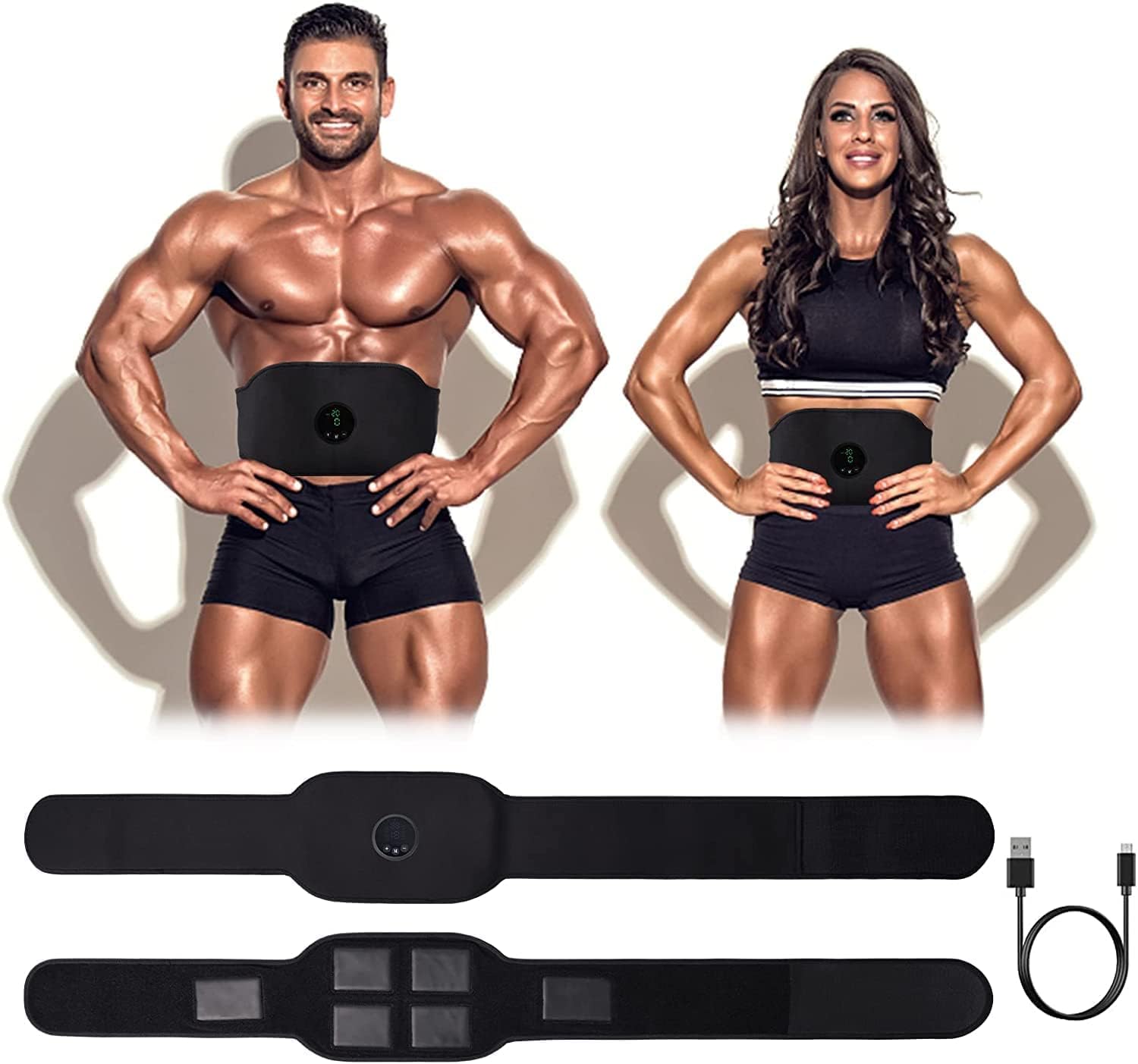 ABS Stimulator,Ab Machine,Abdominal Toning Belt Workout Portable Ab Stimulator Home Office Fitness Workout Equipment