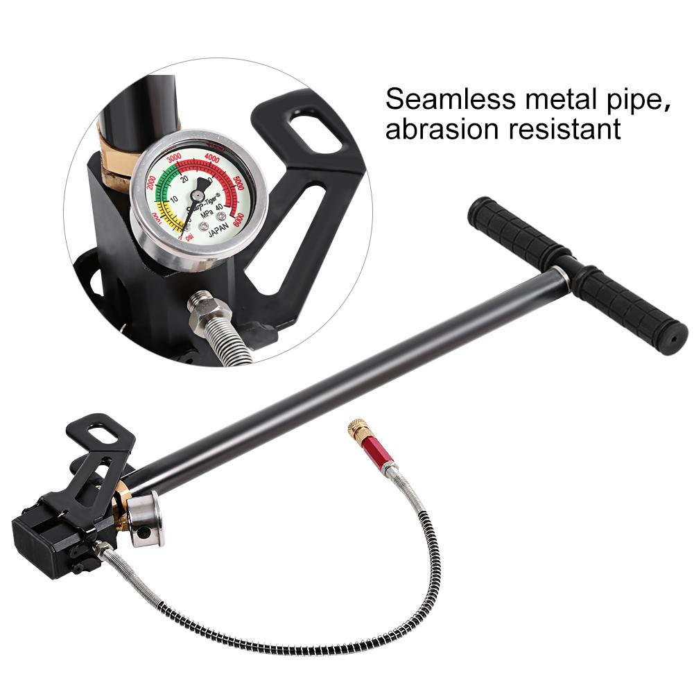Pompe à Main Haute Pression 6000psi 3 Étapes Acier Inoxydable pour PCP Carabine à Air Comprimé