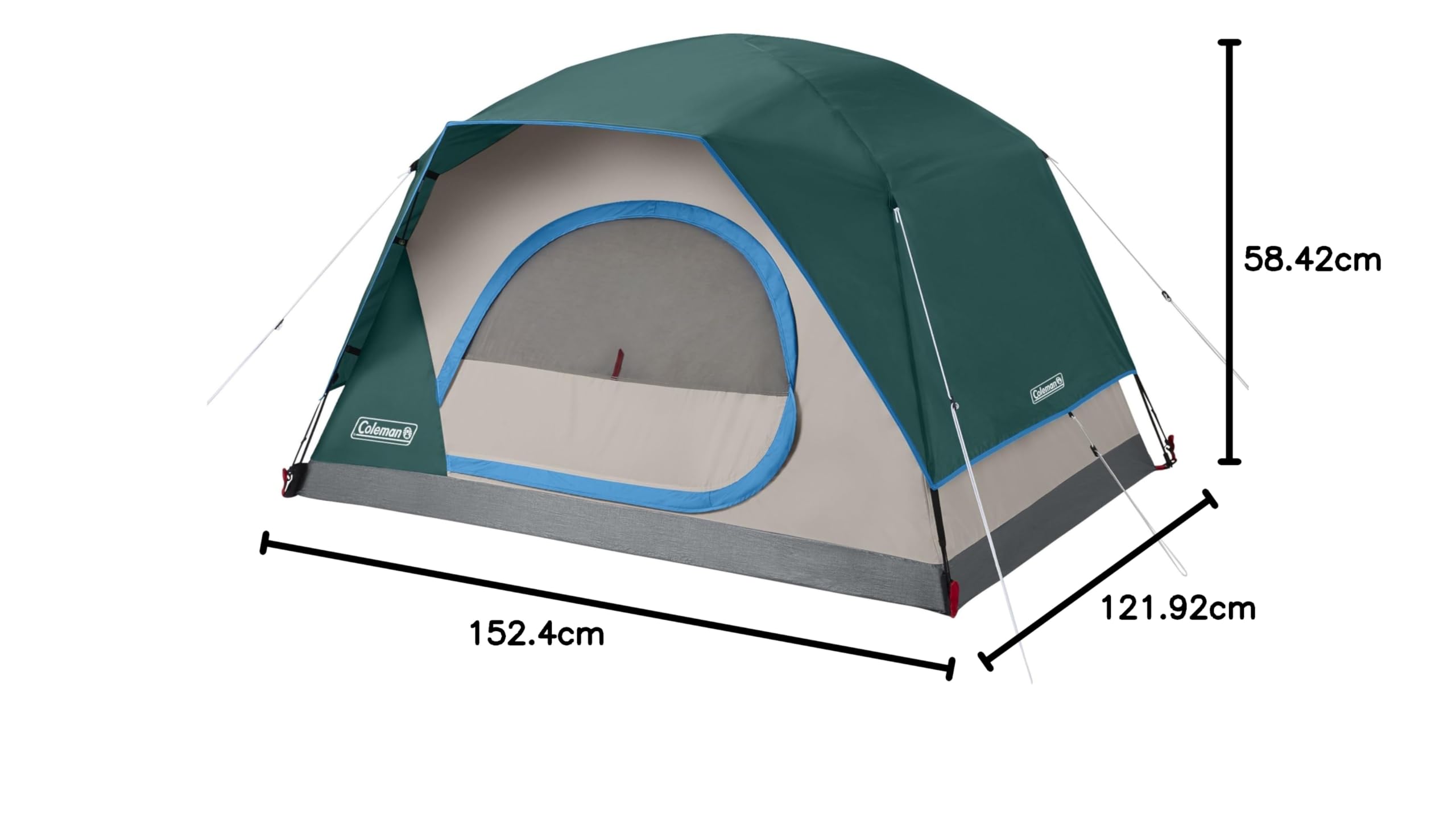 Coleman Skydome Tent with 5 Minute Setup, 2/4/6/8 Person Weatherproof Tent with Rainfly & Carry Bag, 20% More Headroom Than Traditional Canopies