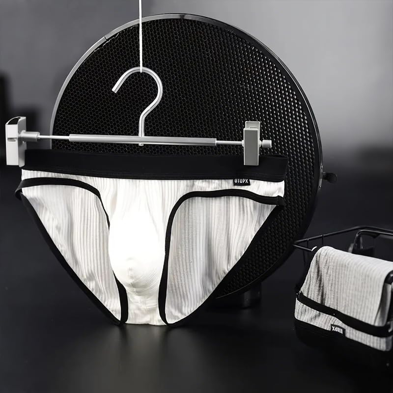 3 Pcs Men's Threaded Fabric Comfortable, Breathable Underwear4