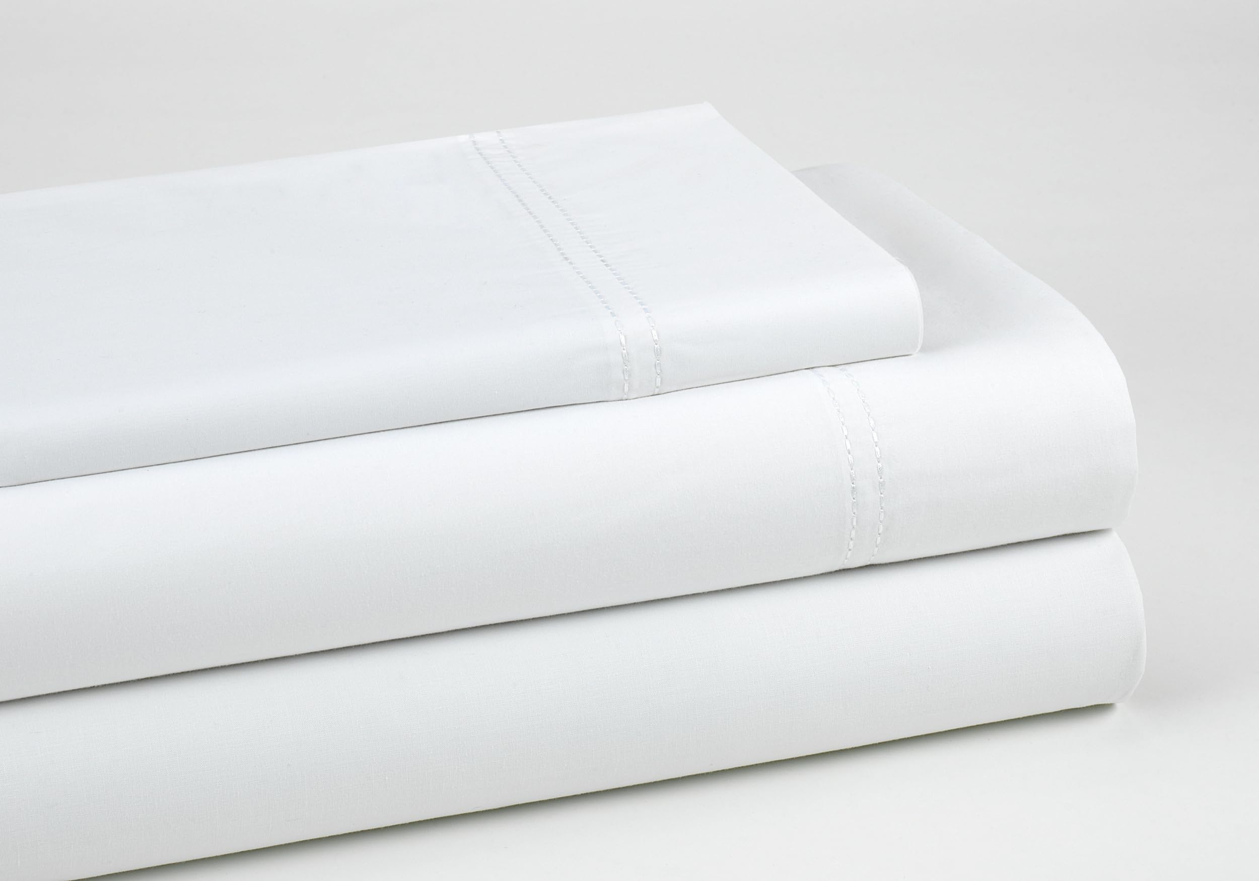 Juego de sábanas de algodón orgánico de 200 hilos, color blanco. Cama de 90 cm