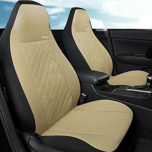 Miniatura 2 de GIANT PANDA Fundas de asiento delantero para asientos de cubeta, fundas de asiento de piel sintética universales para la mayoría de los autos, SUV y