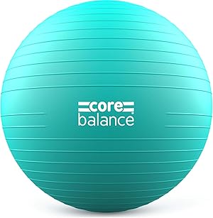 Core Balance, berstsicherer Gymnastikball - für Fitness Yoga Schwangerschaft - 55cm 65cm 75cm 85cm - inkl. Luftpumpe