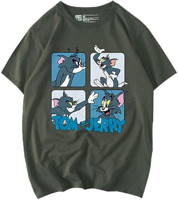 Amazon Co Jp Tシャツ トムとジェリー ペア服 半袖上着 トップス 夏服 コットン 綿100 ゆったり 大きいサイズ カップル 恋人 人気アニメグッズ かわいい 原宿風 薄手 涼しい 多彩 ピンク ブルー グリーン パープル オレンジ イエロー ホビー