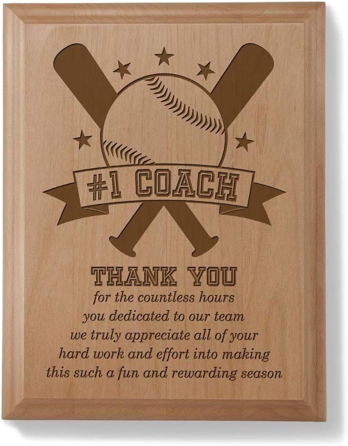 KATE POSH - #1 Baseball Coach Plaque and Award