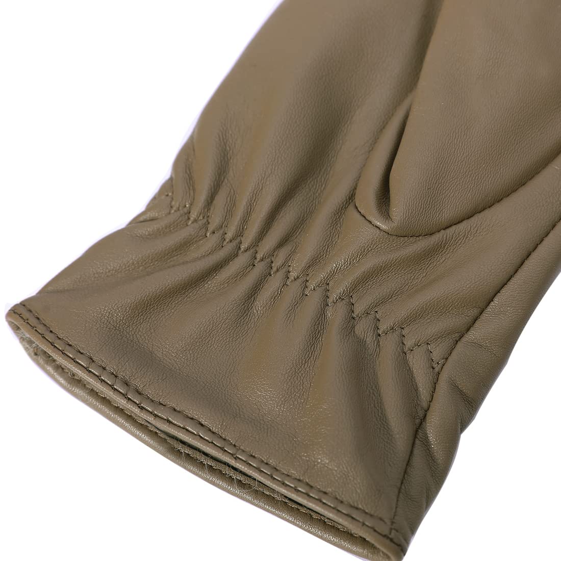 Harssidanzar Guanti invernali da donna in pelle Fodera in caldo cashmere Touch screen Finitura vintage GL017EU