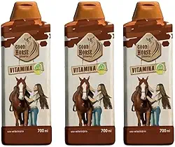 kit 3 Shampoo Good Horse 700ml Vitamina A Cavalo Original