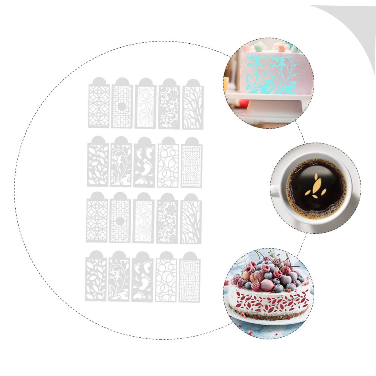 Stencil Per Decorazione Torte - Stampini Per Latte Art E Biscotti