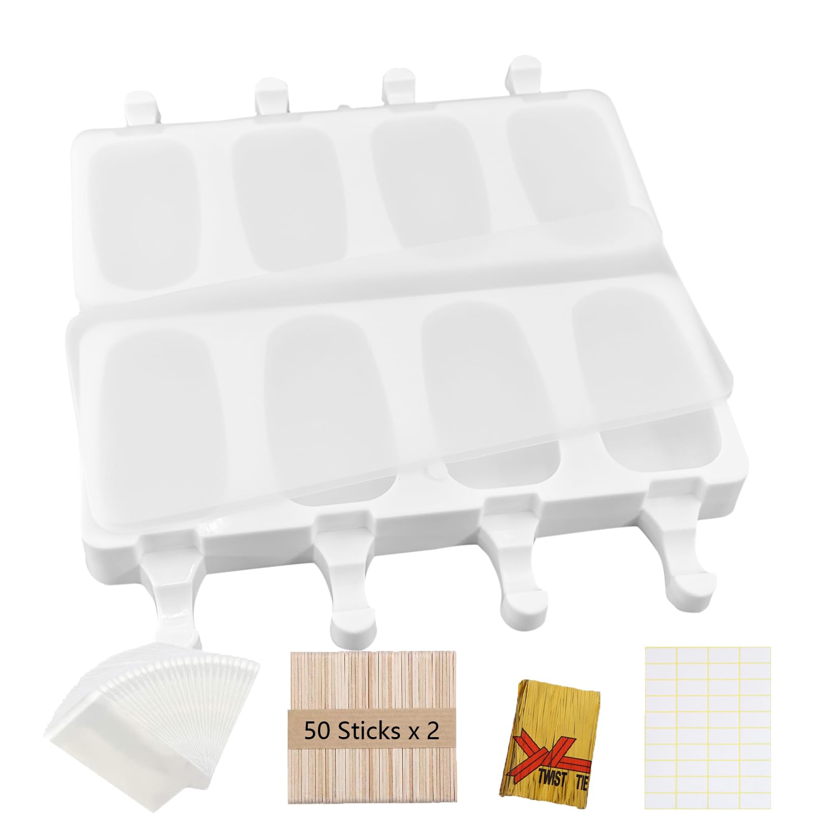 Lot de 3 Grands Moules à Glace en Silicone Moule Magnum Cake BPA Free Lot de 3 Grands Moules à Glace en Silicone Moule Magnum Cake BPA Free