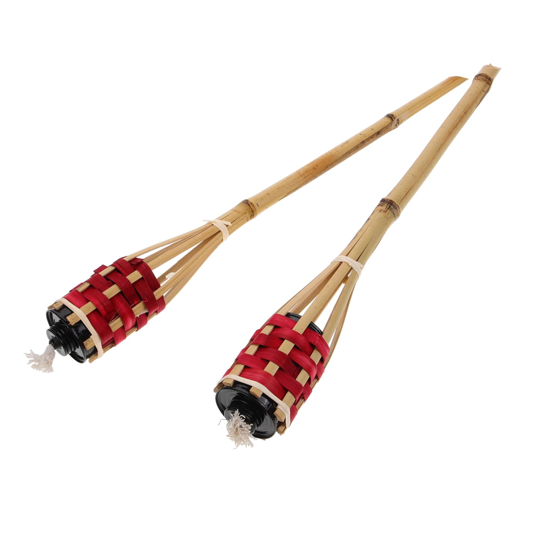 Levemolo 2pcs Bamboo Torch Decorative Outdoor Torch Lights Fire for Landscape Garden Torch Lamp for Dec