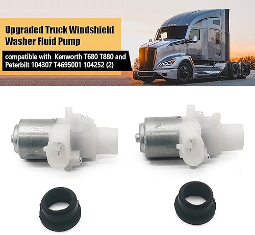 Miniatura 2 de Meyffon 104307 Bomba de líquido para limpiaparabrisas de camión compatible con Kenworth T680 T880 compatible con Peterbilt 320 335 340 357 362 365
