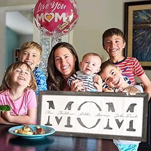 Personal-Prints Personalized MOM and Children Art | Customized with all Kid’s Names |Unique and Customized Gift for Mother’s Day, Mom’s Birthday or Christmas | Canvas Art (6"x18" Stretched Canvas) Personal Prints Personalized MOM and Children Art Customized with all Kids Names Unique and Customized Gift for Mothers Day Moms Birthday or Christmas Canvas Art 6×18 Stretched Canvas