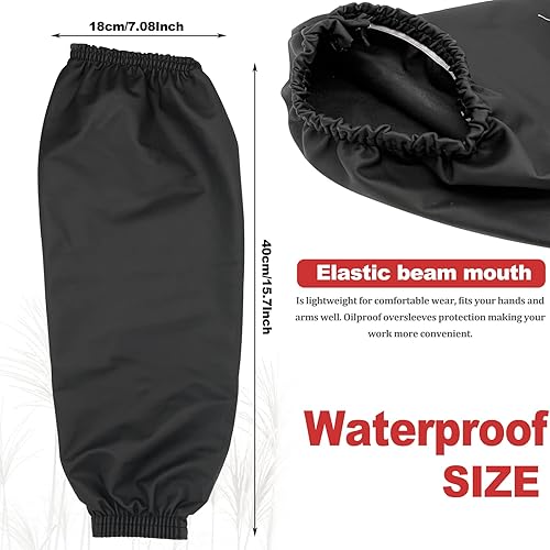 Miniatura 2 de Mangas impermeables para brazos, reutilizables de poliuretano a prueba de aceite, para limpiar platos, cocinar, carnicero