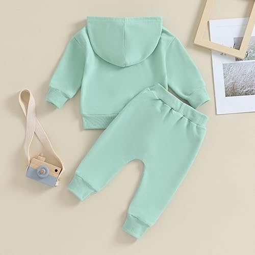 Miniatura 3 de Gueuusu Conjunto de sudadera con capucha y pantalones deportivos de manga larga para bebé niño y niña, para otoño e invierno