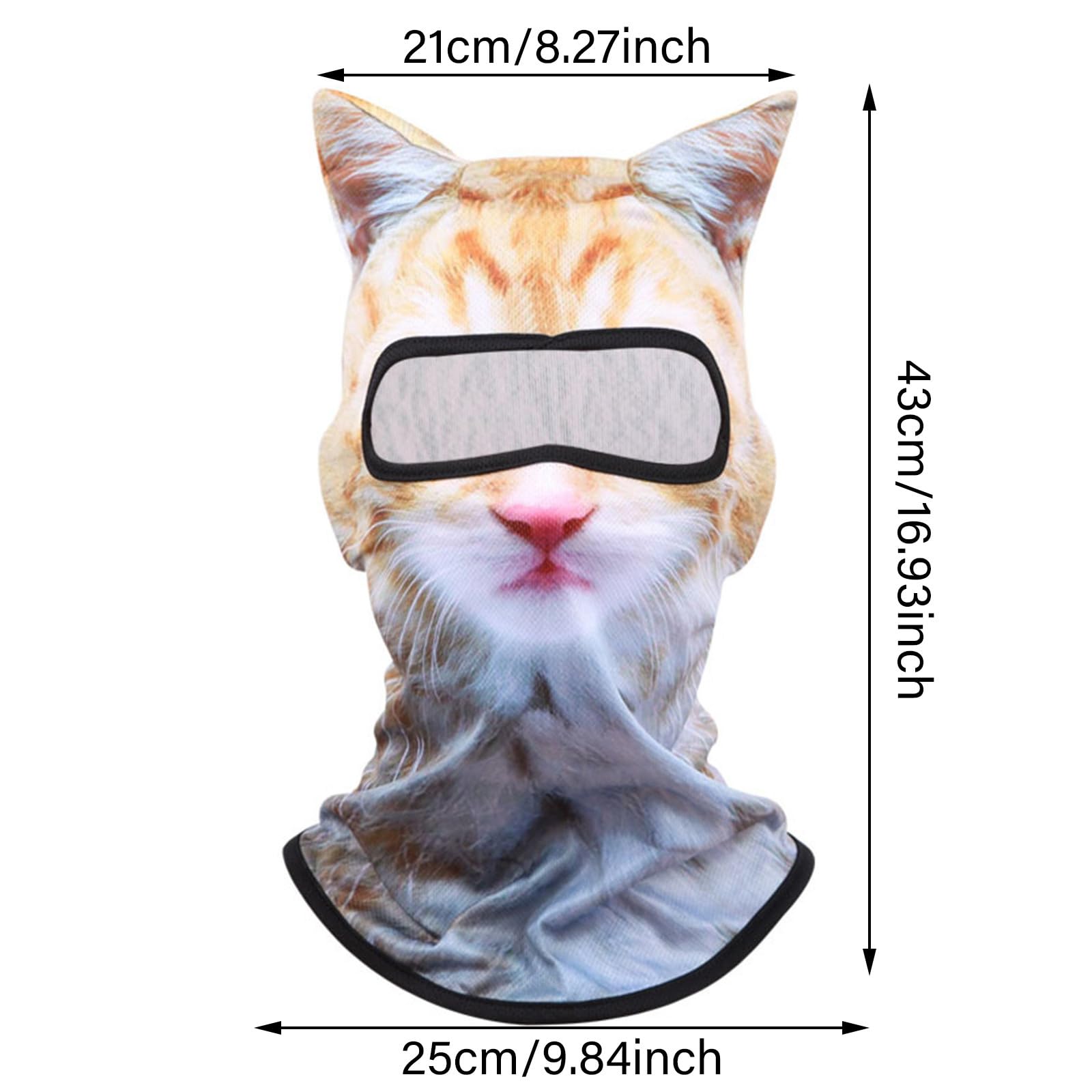 Bagmrteho Cat Shiesty Mask, Breathable Cat Balaclava,Full Face