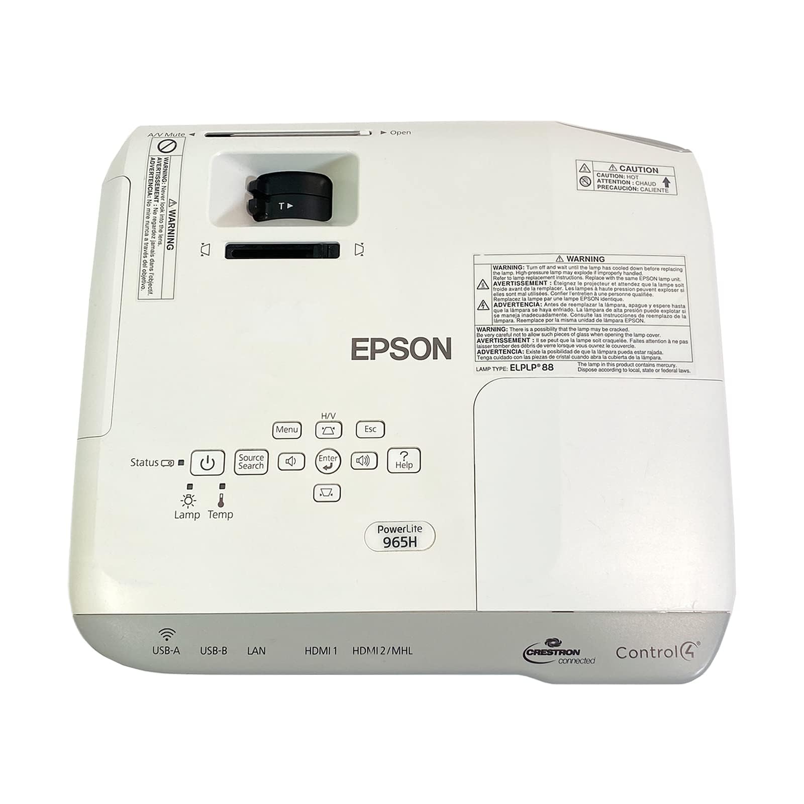 Amazon.com: Epson V11H682020 LCD Projector, PowerLite 965H