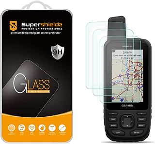 Supershieldz (3 Pack) Designed for Garmin GPSMAP 67 67i 66i 66s 66st 66sr Tempered Glass Screen Protector, Anti Scratch, Bubble Free
