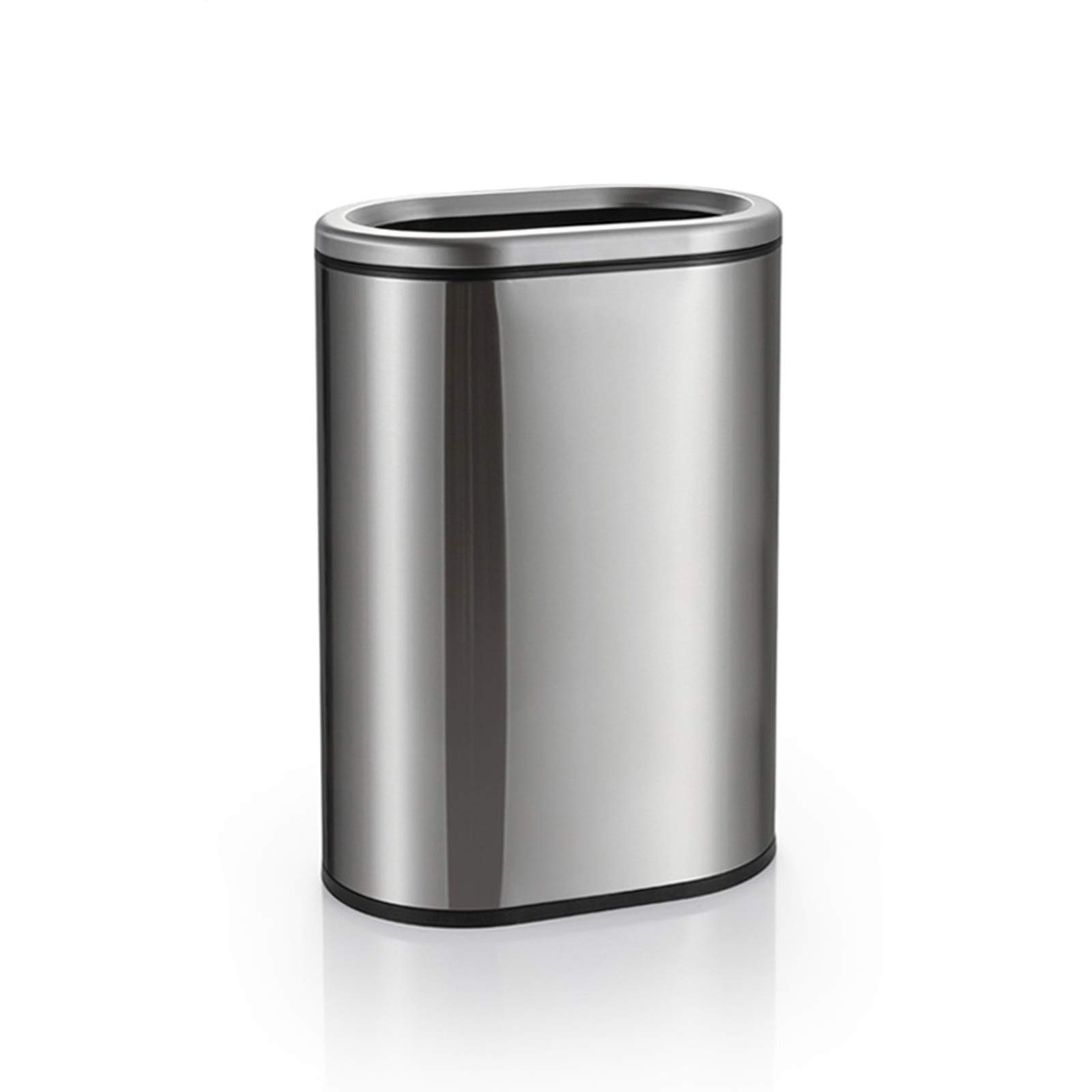 Anzoymx Pattumiera Bagno In Acciaio Inox 4.8L Con Coperchio Pop-up - Stretto, Antipet, 26.8x16.7x32cm