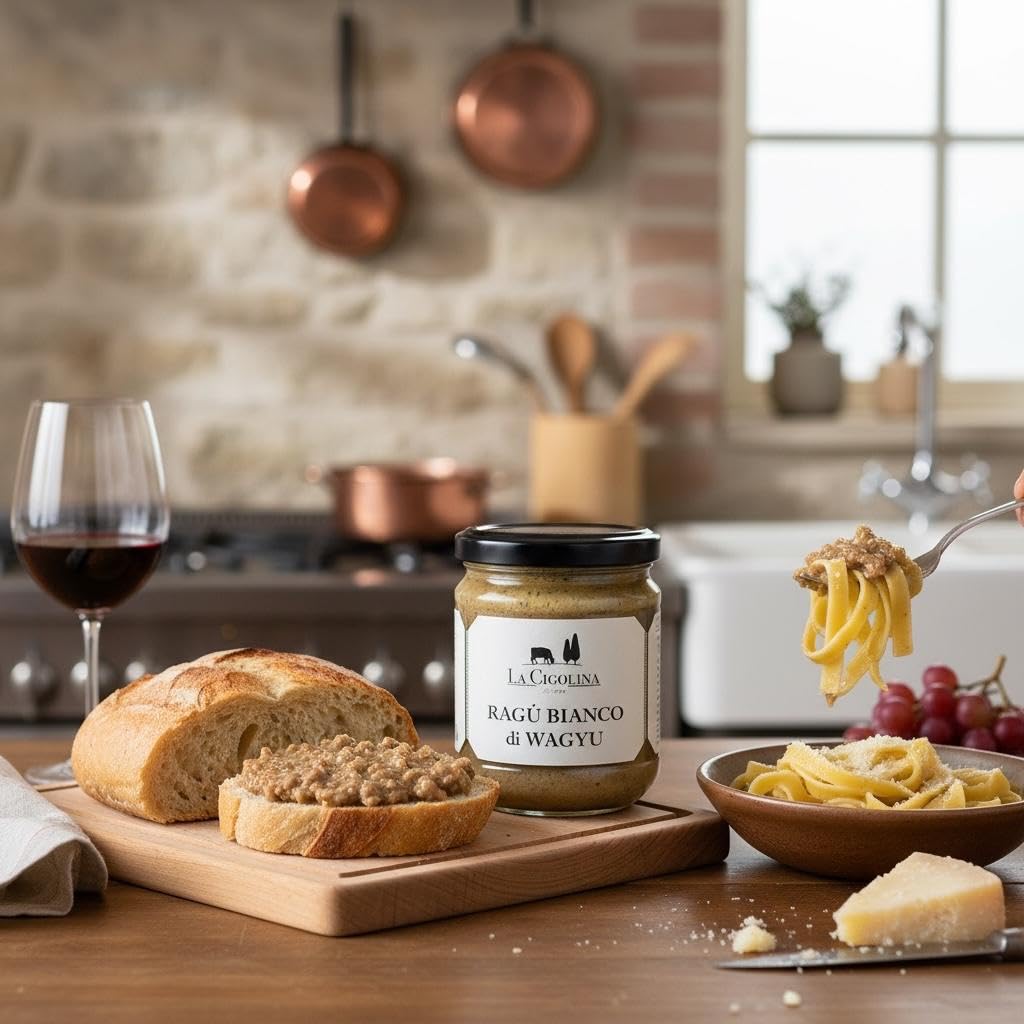 La Cigolina – Ragù Rosso & Bianco di Wagyu 100% Italiano (2x190g) | Sughi pronti gourmet con carne marezzata ricca di Omega 3 e 6 | Filiera corta, senza conservanti, sapore umami