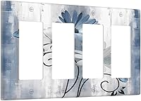 Vista 106 de Cubierta decorativa para interruptor de luz dúplex de 1 banda, placa frontal eléctrica, placa de receptáculo para baño, cocina, decoración del hogar