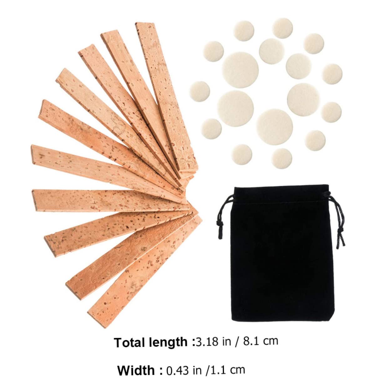 HANABASS 27pcs Repair Accessories Neck Joint Cork Pads for Woodwind Instruments Durable and Tear Resistant Musical Instrument Repair Tools
