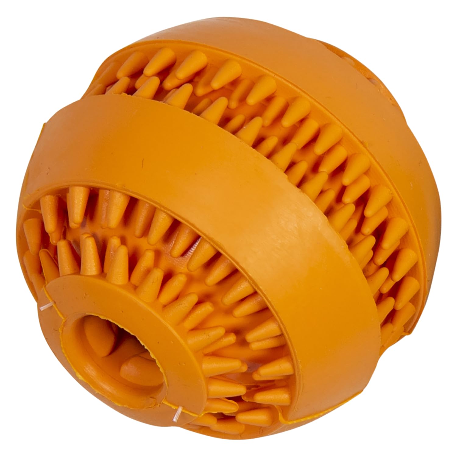 JACK AND VANILLA, Rubber Toys Non Toxic Rubber Dog Snack Ball Diameter 6 x 5.7 cm Orange