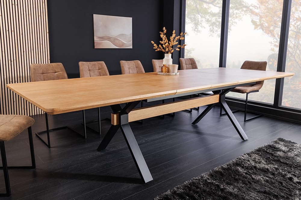Riess Ambiente Esstisch Giant - 180-220-260-300x110cm - Natur - Metall