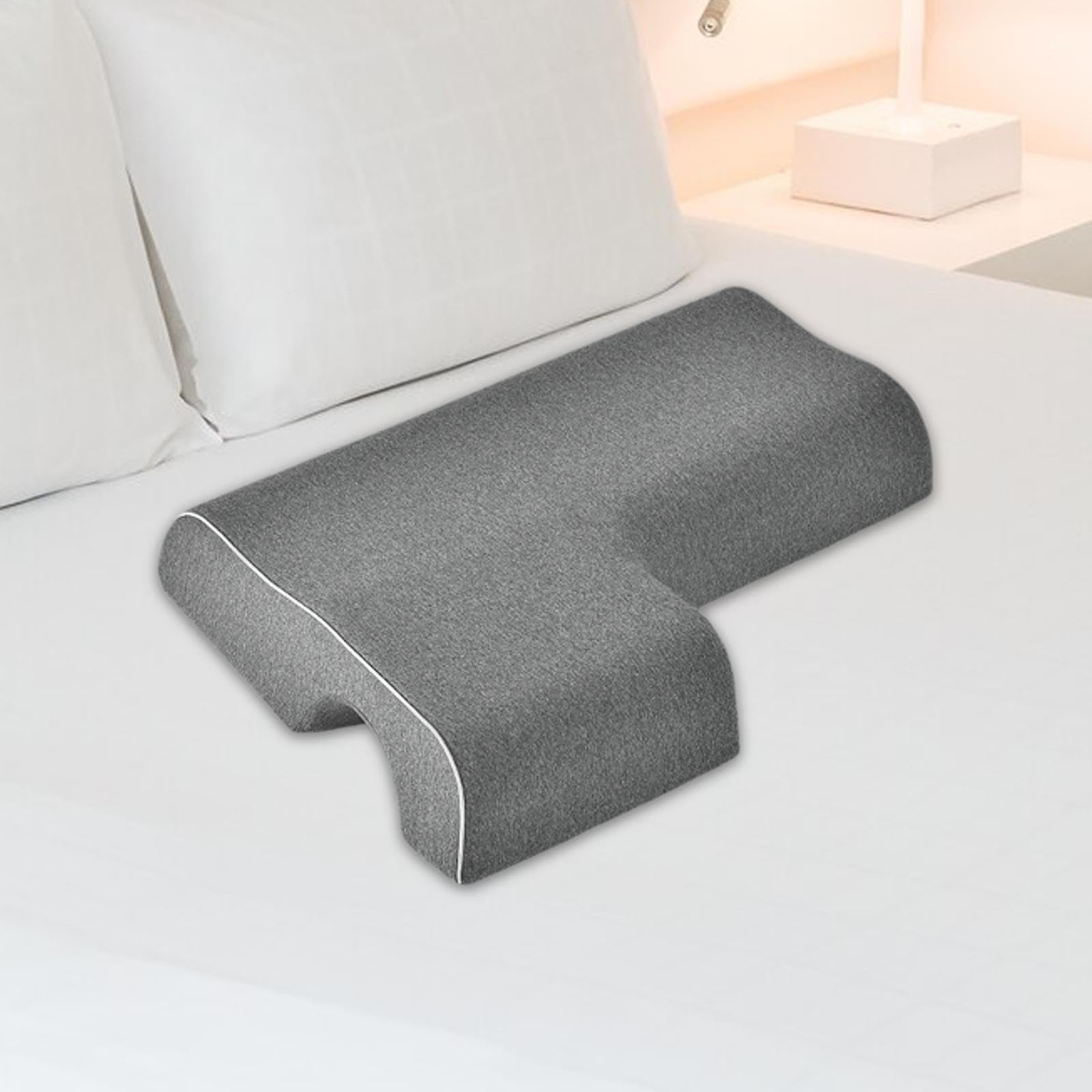 Cuscino in Memory Foam arcuato per Coppie con Federa Rimovibile, | ergonomicamente per il comfort e il sollievo dalla pressione sulle braccia, cuscino ergonomico per spalle e collo, per chi