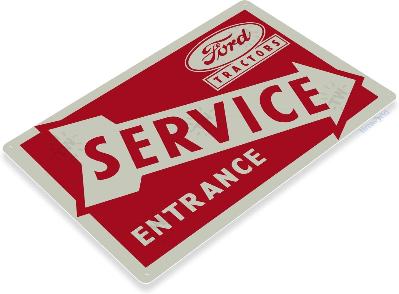 Tinworld Tin Sign: Ford Tractor Service Rustic Retro Garage Auto Shop Store Metal Sign Décor C477 image 2
