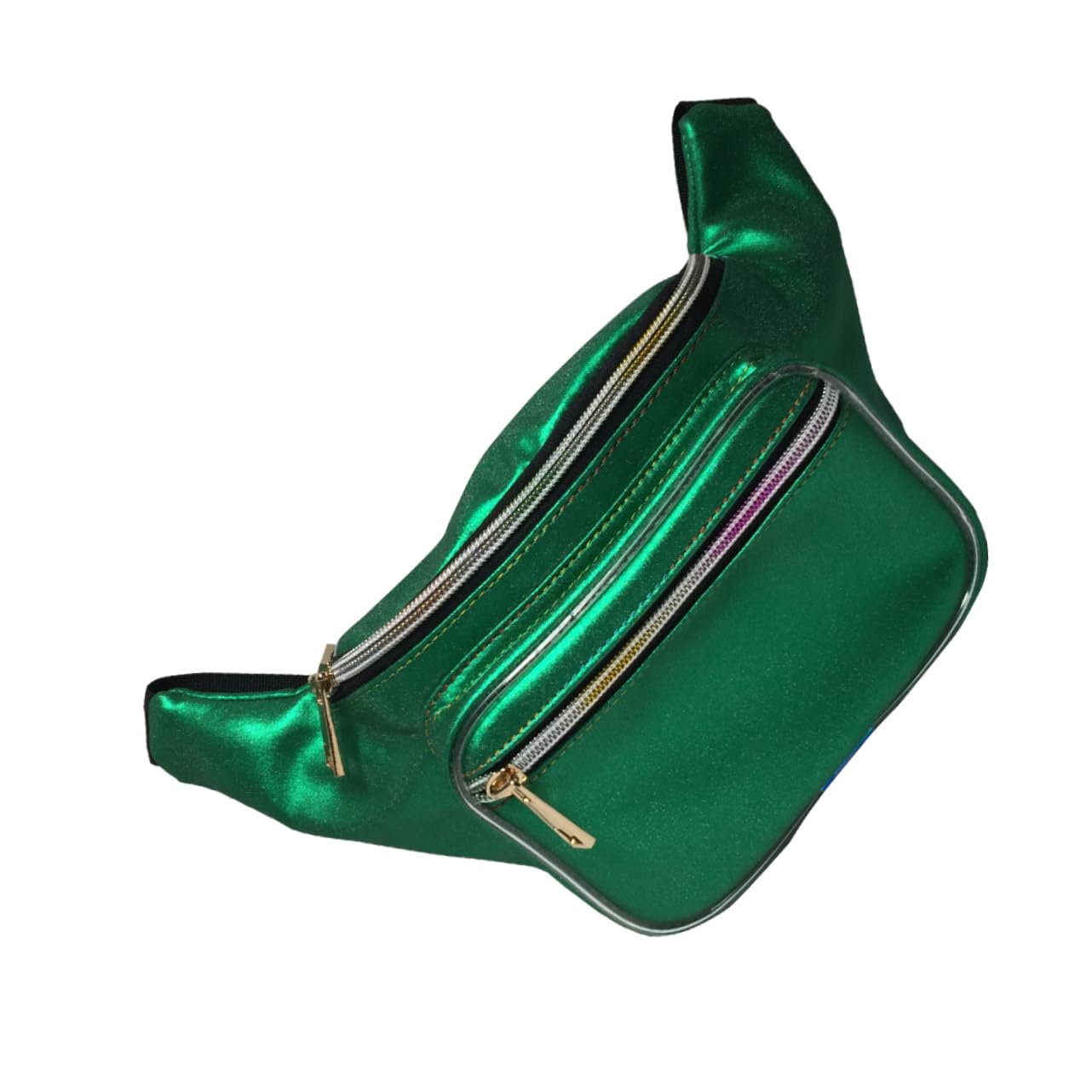 Holibanna Riñonera Holográfica Para Correr y Senderismo Bolsa De Cintura Brillante Verde