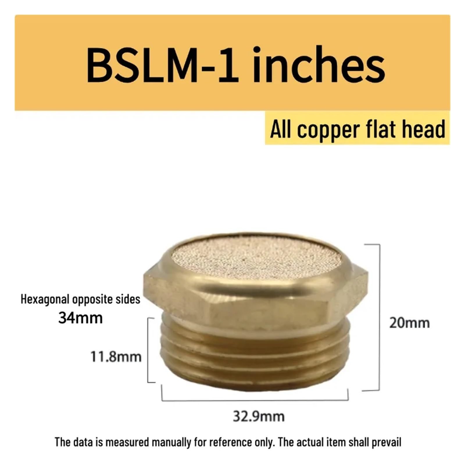 JJKKOZVQF BSLM-M5 BSLM-01 BSLM-02 BSLM-03 BSLM-04 BSLM-06 BSLM-1 inches Half copper, full copper Flat-head muffler,(Khaki)