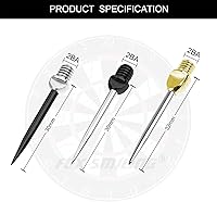 Vista 2 de Puntos convertidores de punta de acero de dardo Puntos 2BA de reemplazo para puntas de aguja de metal Dardos