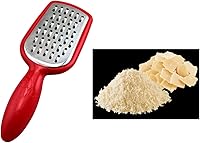 Vista 9 de 2 Pcs. Stainless Steel Mini Grater Cheese Garlic Nutmeg Chocolate 5" BPA Free Rojo