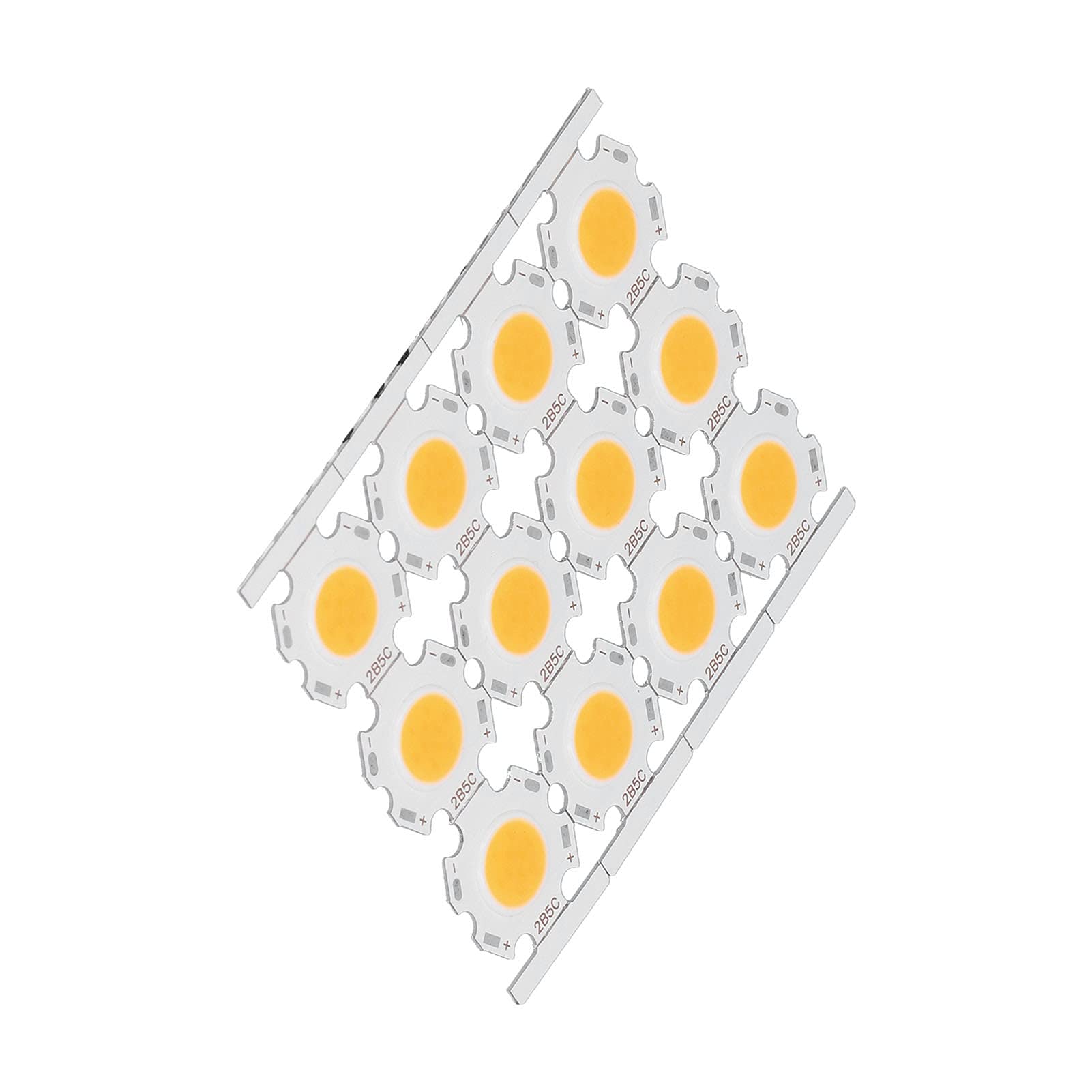 12 Chip LED COB GAESHOW 5W – 15-17V 450 Lumen – Luce Calda – Per Faretti, Downlight, Plafoniere Fai Da Te