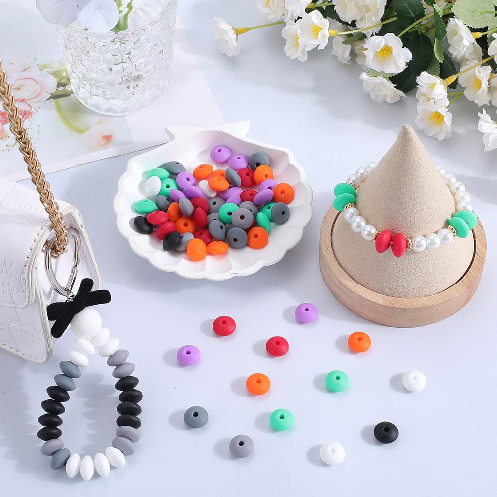 Siliconen kralen - Mini Abacus - 12 x 4 mm - Old Lace - Jootjes
