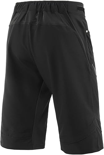Miniatura 2 de ARSUXEO Pantalones cortos de ciclismo de ajuste holgado para hombre, pantalones cortos para bicicleta de montaña, resistentes al agua 1903
