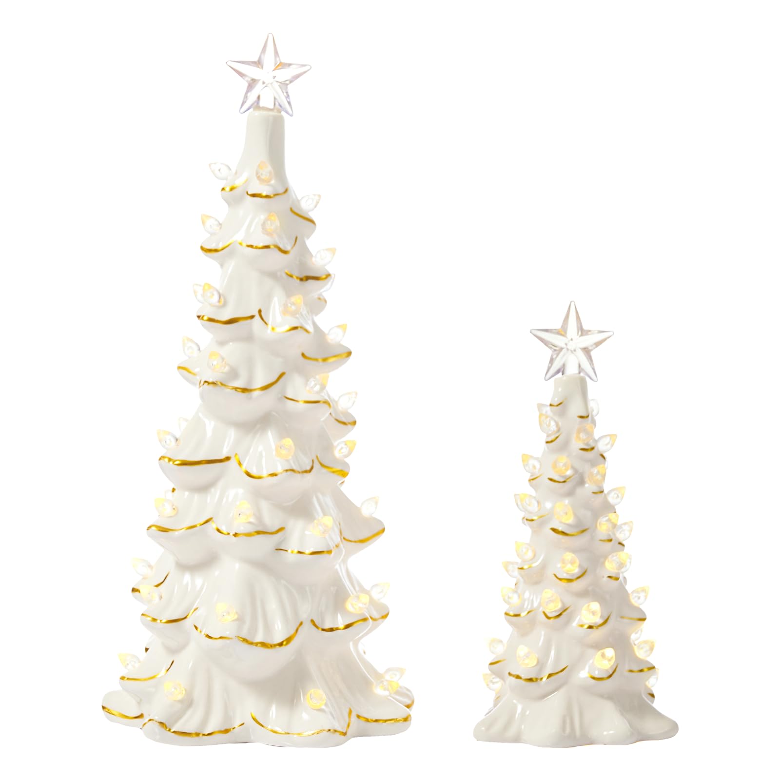 Amazon.com: WDS WONDROUS Ceramic Christmas Tree Tabletop - White