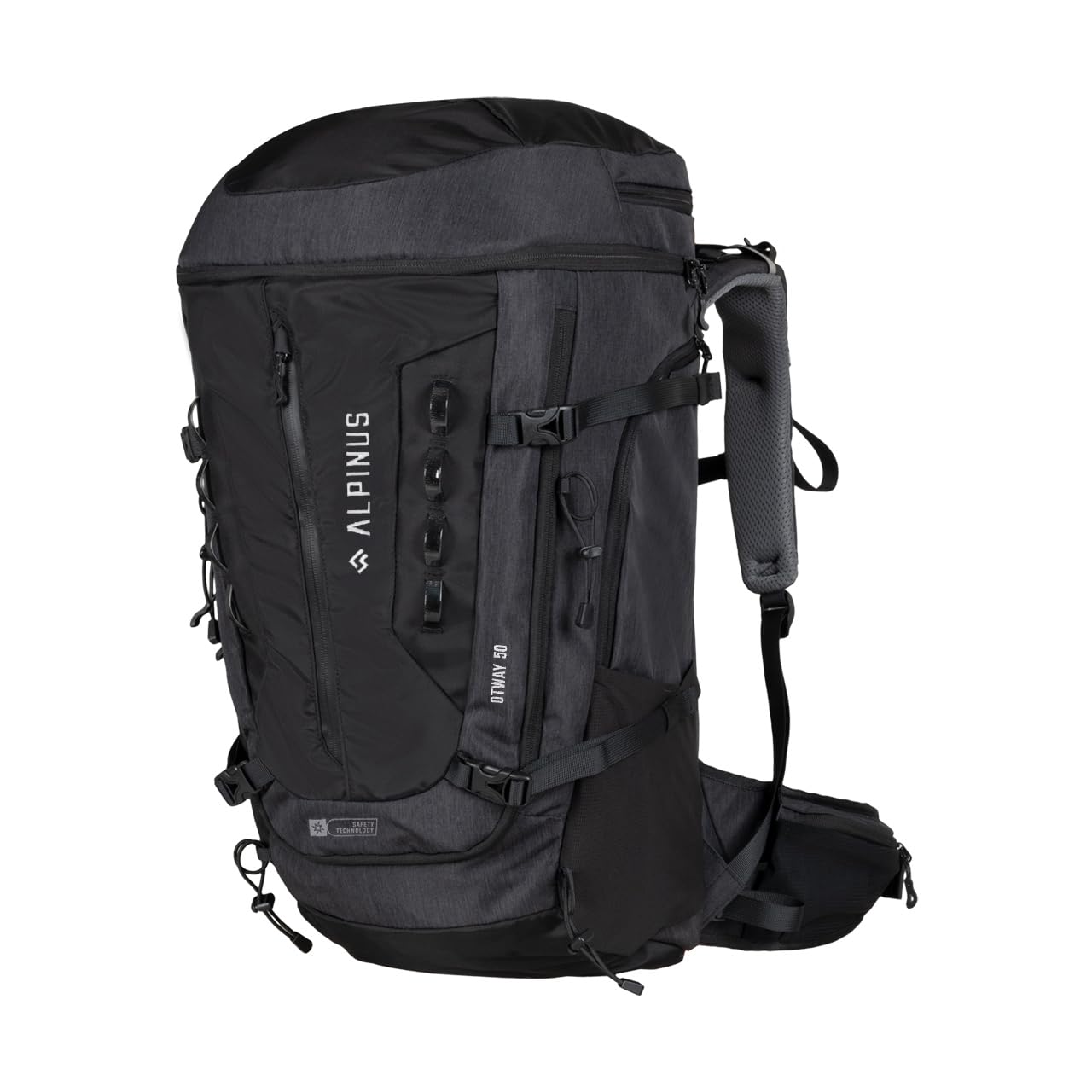 alpinus Backpack Otway 50 PO18716 Plecak, Dorośli Unisex, Czarny (Czarny), Jeden Rozmiar