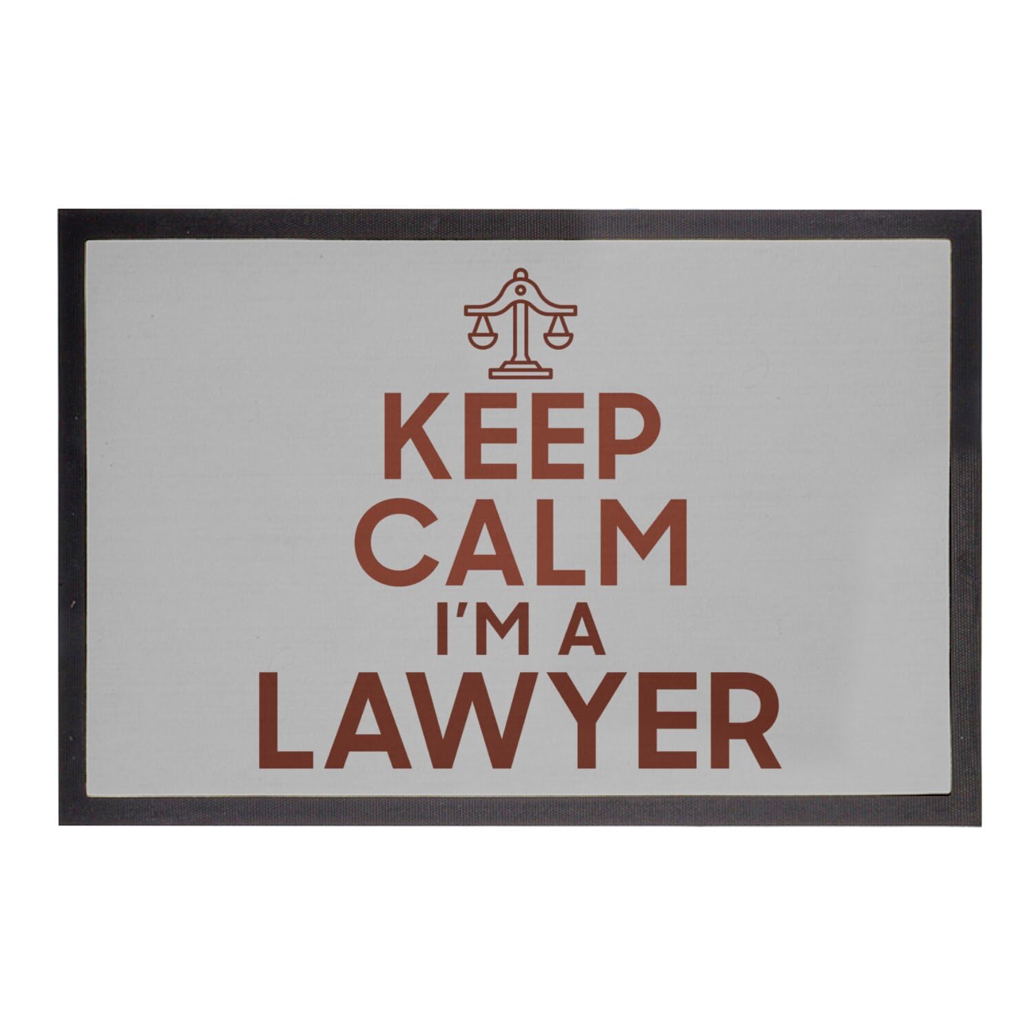 Paillasson de porte gris avocat 75x50 tapis entrée humour métier
