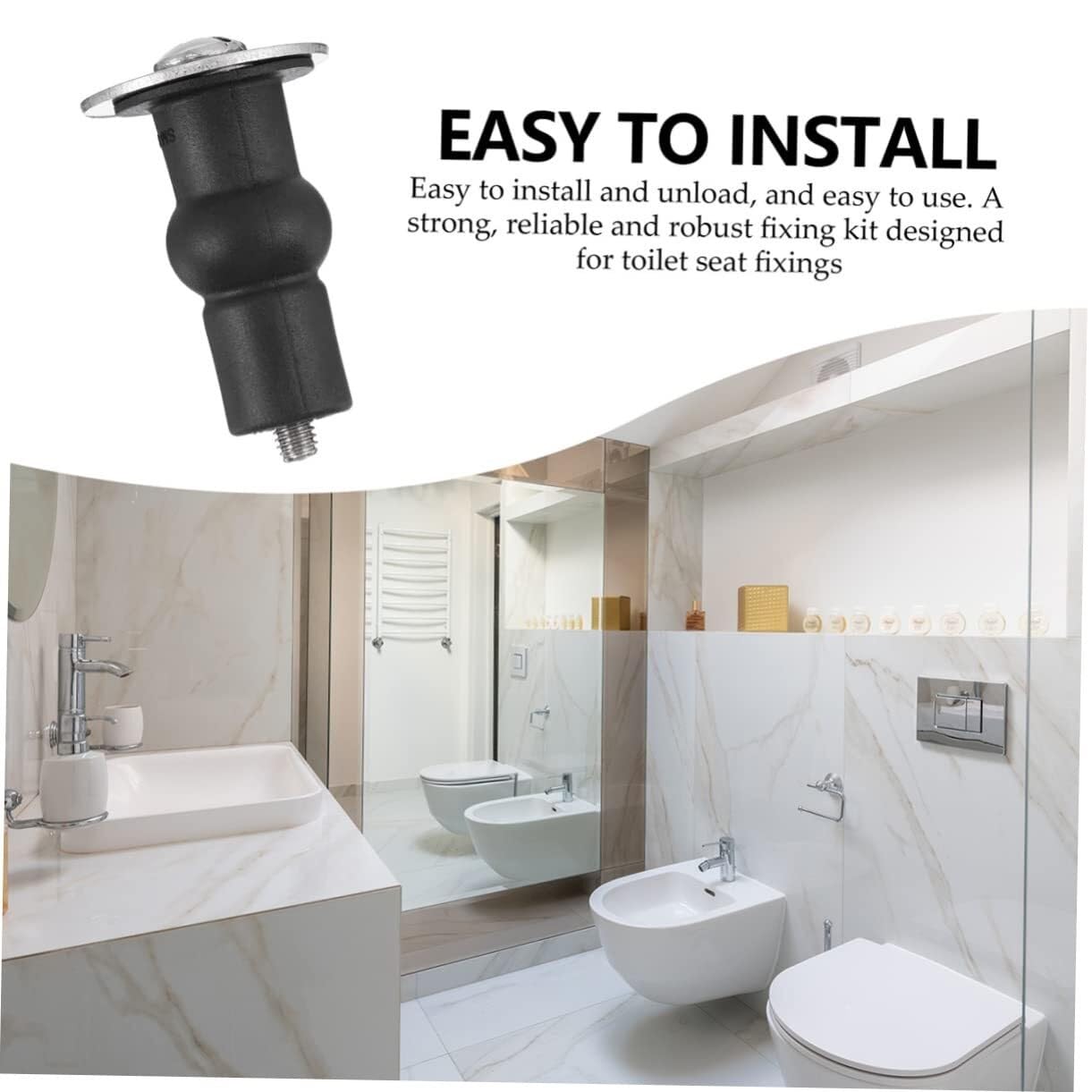 Bulloni for viti di ancoraggio in acciaio inossidabile Manicotto di espansione Vite for WC Sedili for WC Cerniere in acciaio inossidabile Bulloni in acciaio inossidabile 6 pezzi Viti di fissaggio for