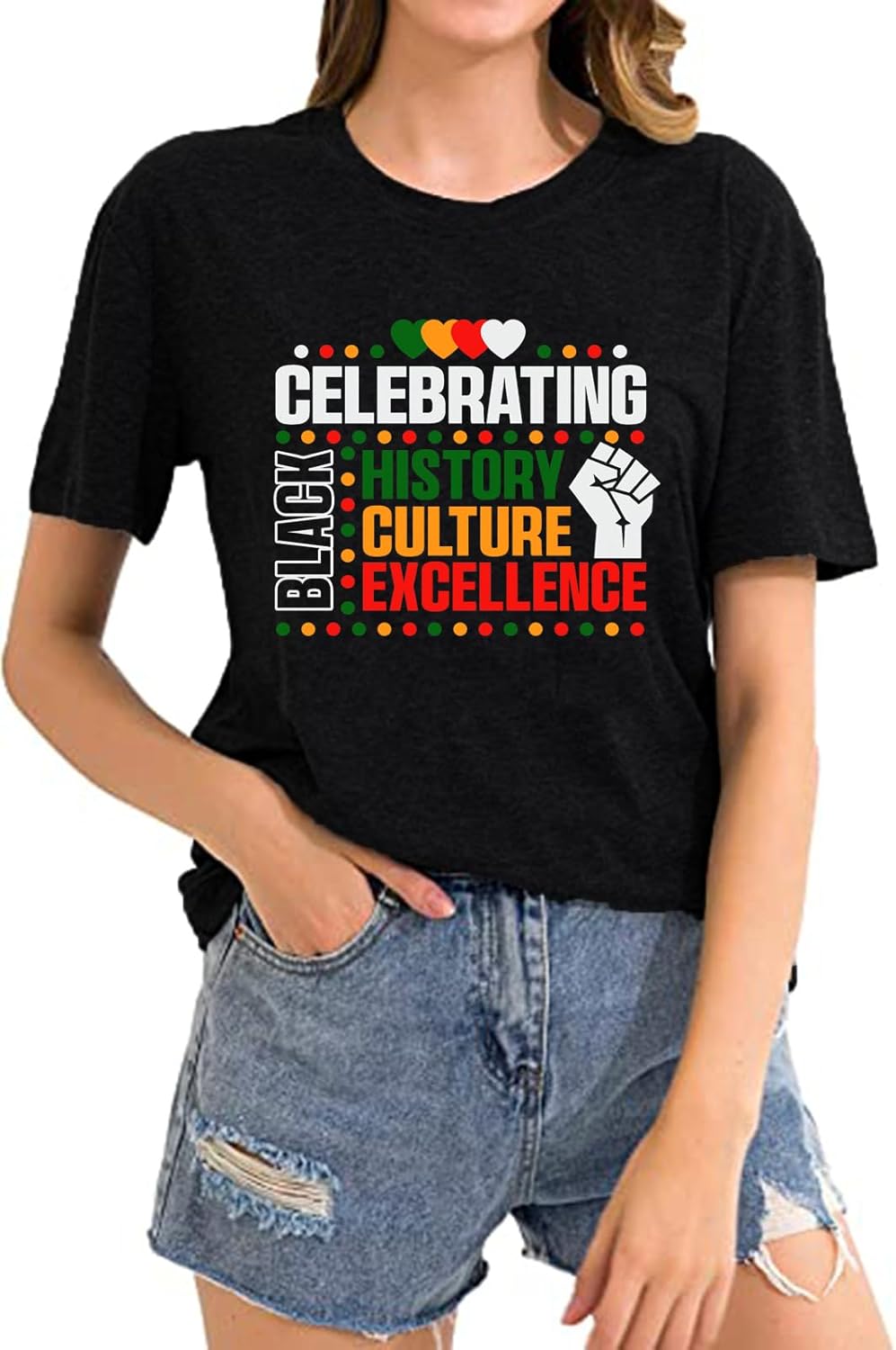 Women Black History Month Tee Top African American Pride T Shirt Short Sleeve Human Rights Shirt Blouse - Image 4