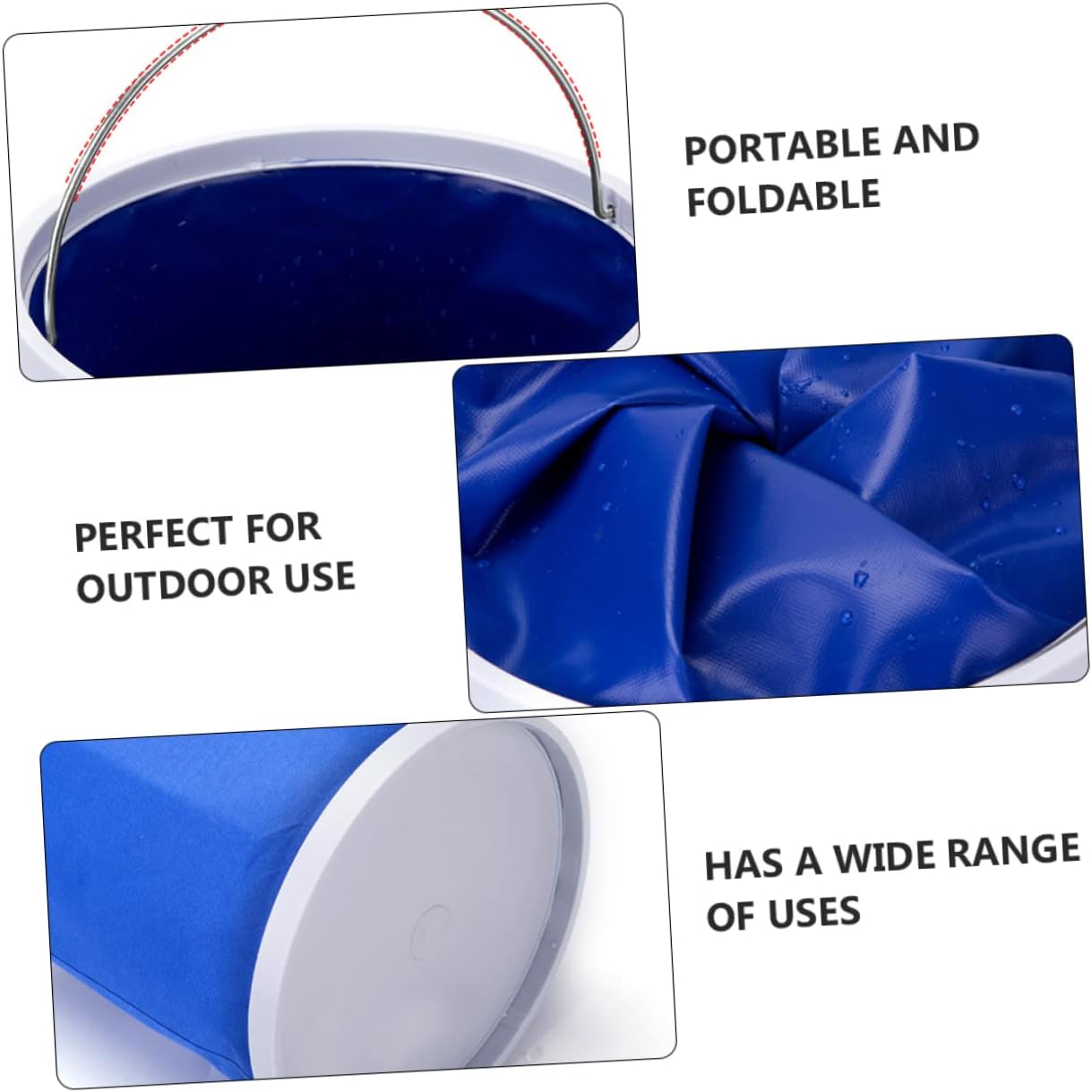 Alipis Large Capacity Collapsible Bucket Drainage Foldable Wash Basin Camping Lid