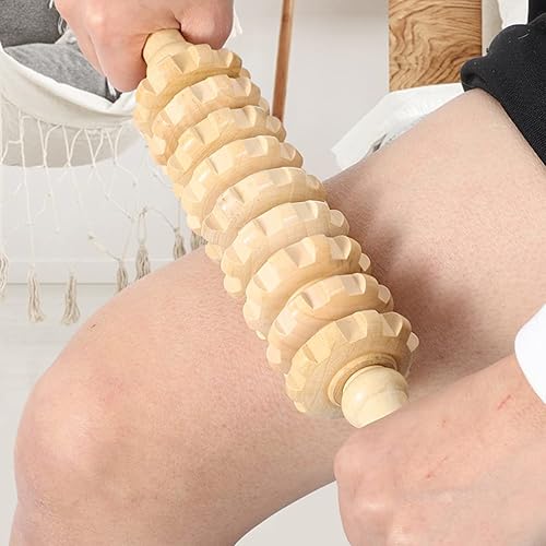 Miniatura 3 de Healifty Herramientas de masaje WoodTherapy 4 en 1, masajeador de drenaje linfático, kit de maderoterapia corporal, gua sha corporal, rodillo,