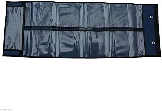 COLIBYOU] First Aid Kit Organizer - Blue Fold & Roll up Sleeve 15 Clear Pockets