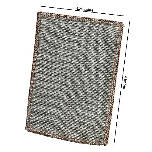 Image of Redecker Copper Microfiber Cloth - Dual Cleaning Cloth with Copper Threads for Non-Scratch Cleaning, Glass, Stainless Steel & Kitchen Surfaces - Reusable Cloth, Made in Netherlands